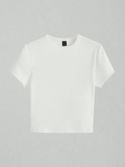 BASICS Solid Round Neck Slim Tee