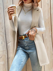 BIZwear Solid Lapel Neck Vest Overcoat Workwear - WestLine Apparel