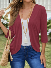 EMERY ROSE Women Solid Color Simple Daily Open-Front Thin Jacket - WestLine Apparel