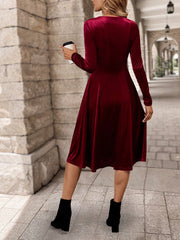 EMERY ROSE Women's Velvet Dress, Party Evening Cocktail Dress Christmas - WestLine Apparel