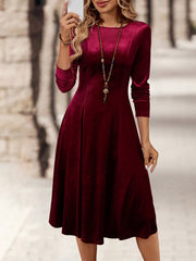 EMERY ROSE Women's Velvet Dress, Party Evening Cocktail Dress Christmas - WestLine Apparel