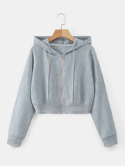 EZwear Drawstring Zipper Thermal Hoodie - WestLine Apparel