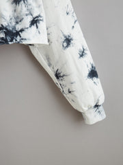 EZwear New York Graphic Tie-Dye Cropped Hoodie - WestLine Apparel