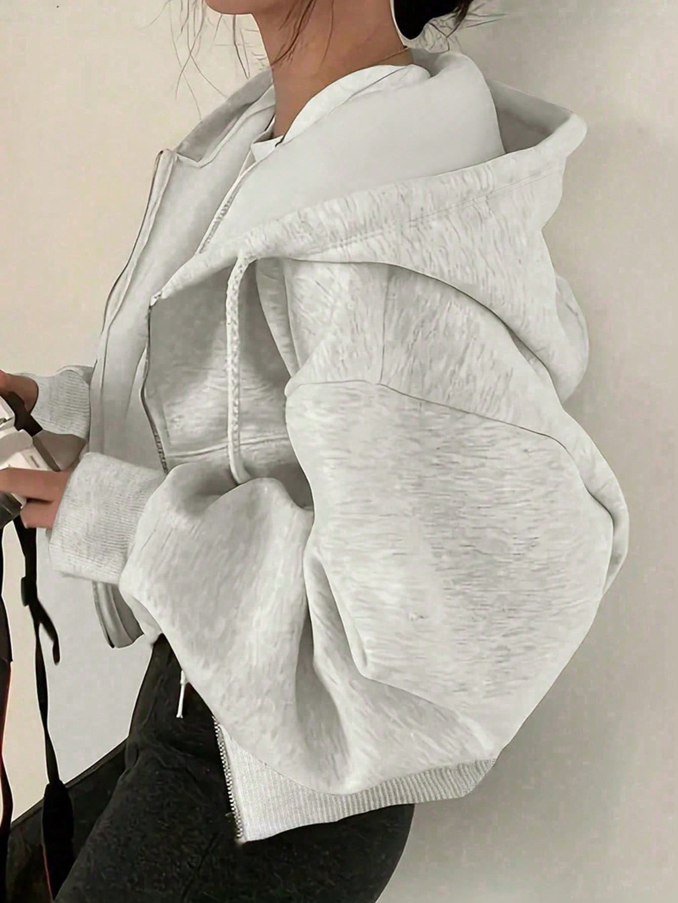 EZwear Plus Size Women's Zip-Up Hooded Sweatshirt With Front Zipper - WestLine Apparel