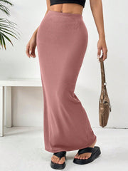 EZwear Women'S Black Knit Tight-Fit Knee-Length Skirt - WestLine Apparel