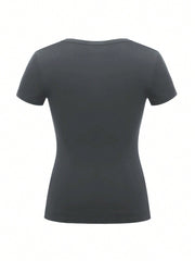 EZwear Women's Half-Open Button Slim Fit T-Shirt - WestLine Apparel