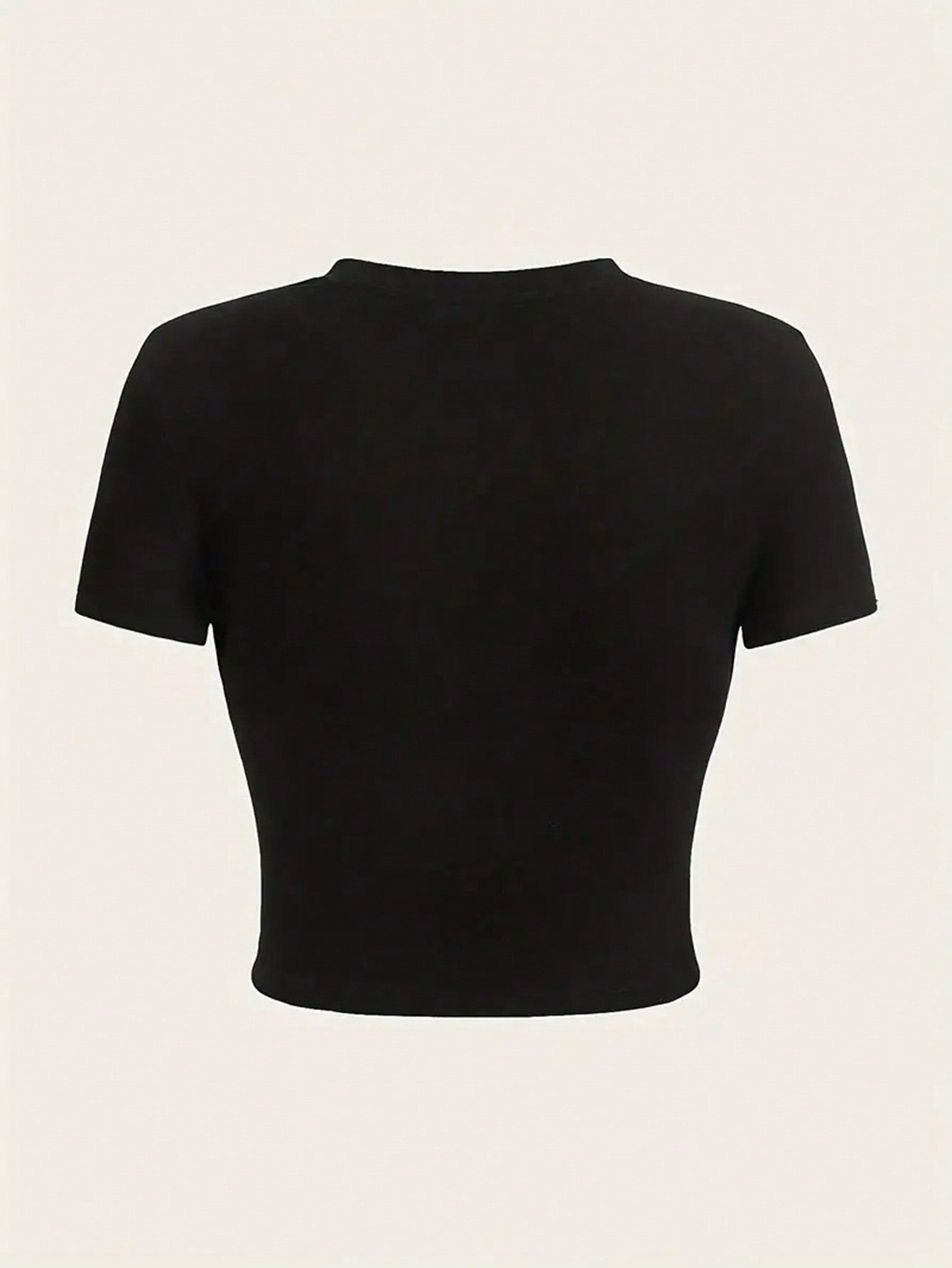 EZwear Women's Summer Solid Color Round Neck Slim Short Sleeve T-Shirt - WestLine Apparel