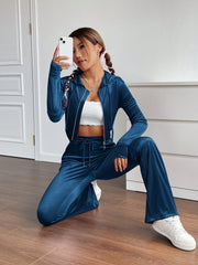 EZwear Women's Velvet Drawstring Two Piece Set - WestLine Apparel