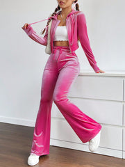 EZwear Women's Velvet Drawstring Two Piece Set - WestLine Apparel