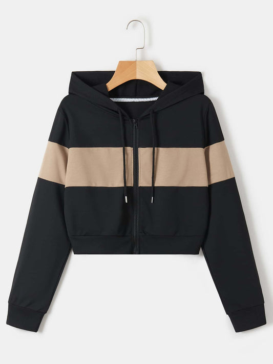 EZwear Zip Up Color Block Hoodie - WestLine Apparel