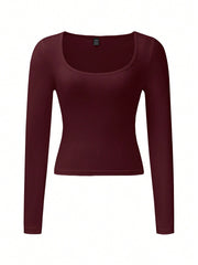 Essnce Scoop Neck Slim Fit Crop Tee - WestLine Apparel