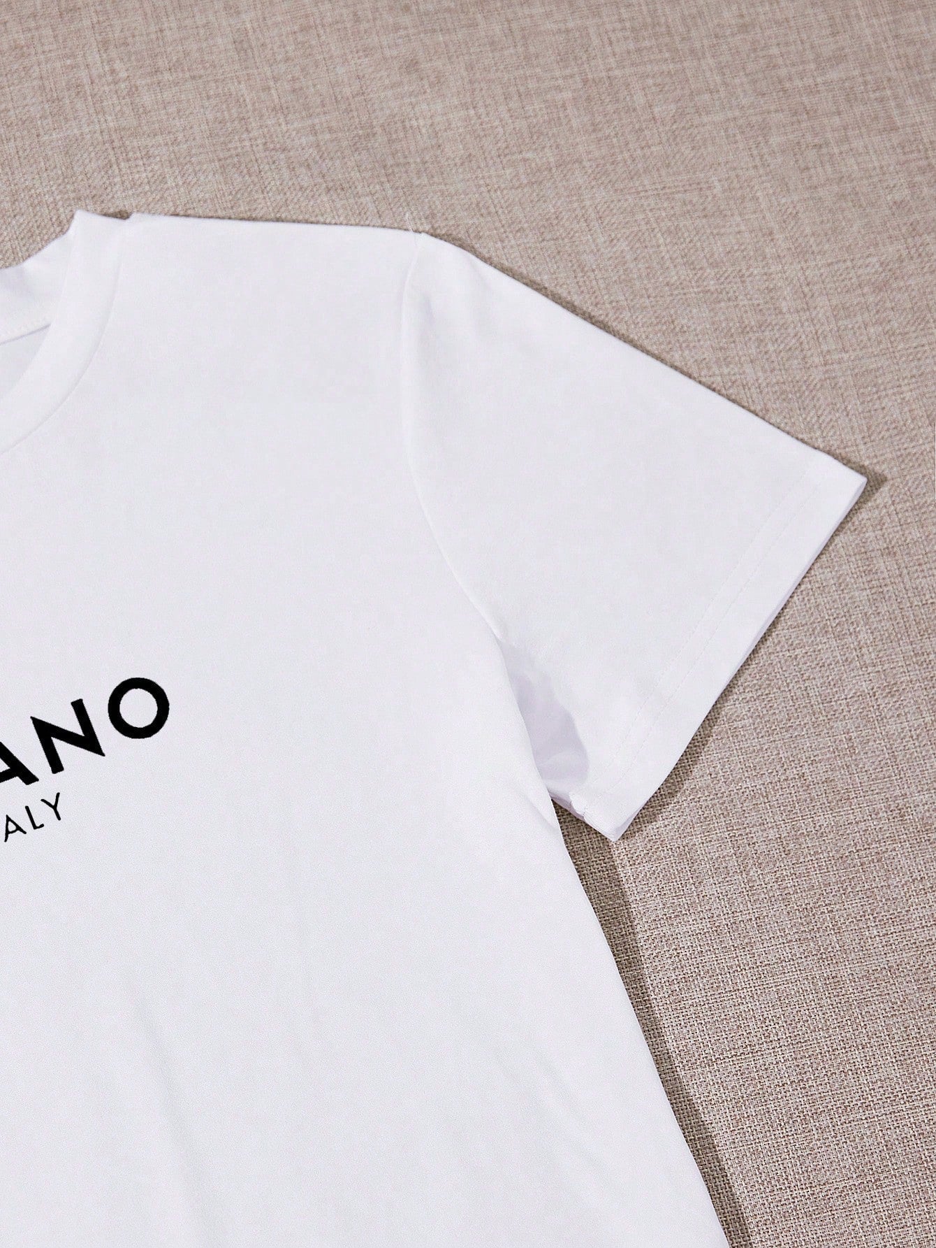 Essnce Women's Letter Print Round Neck Short Sleeve T-Shirt - WestLine Apparel