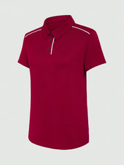 Essnce Women's Short Sleeve Casual Polo Neck T-Shirt For Summer - WestLine Apparel