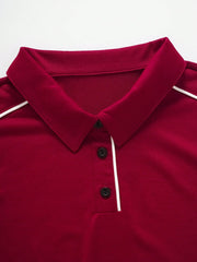 Essnce Women's Short Sleeve Casual Polo Neck T-Shirt For Summer - WestLine Apparel