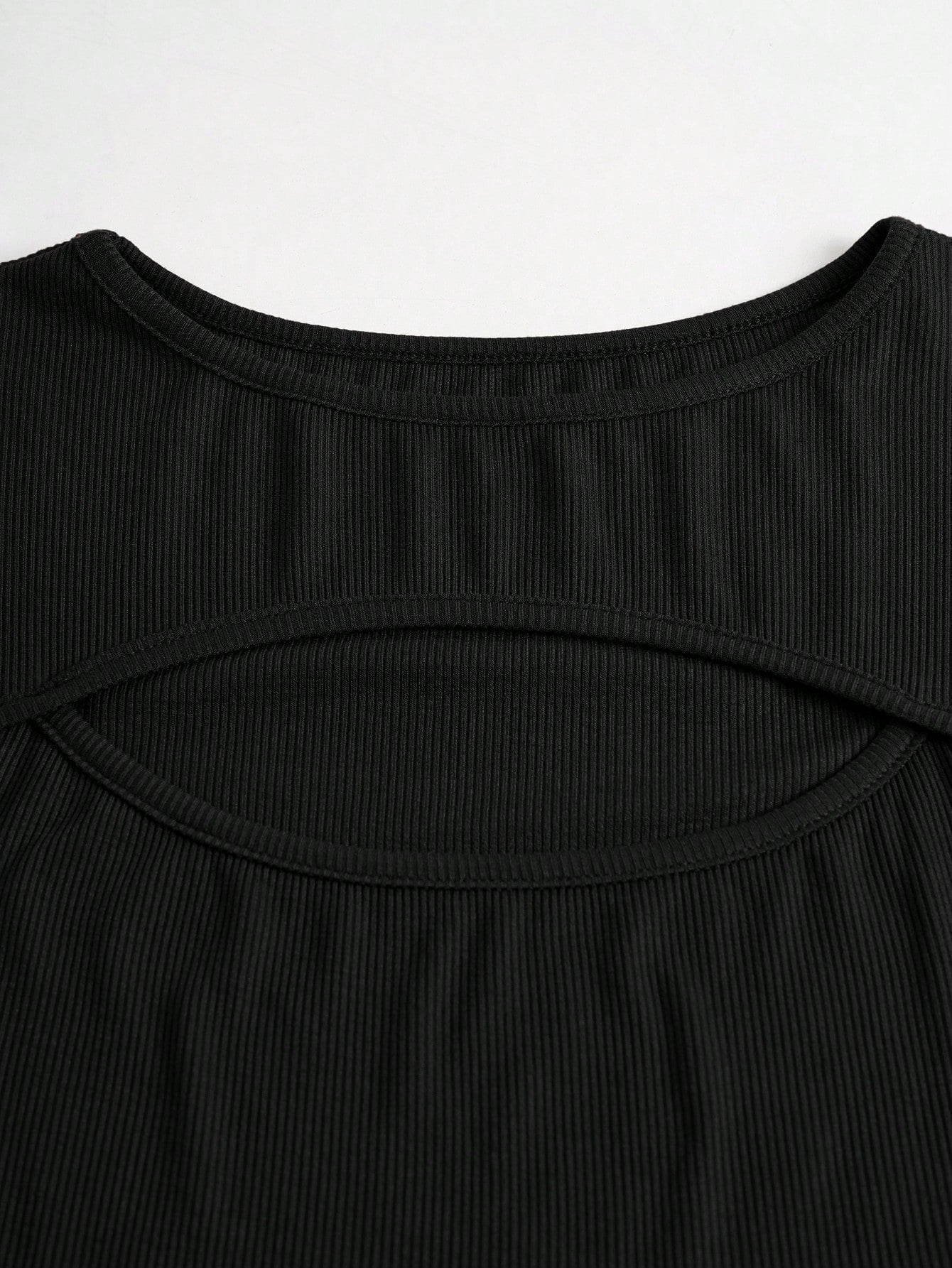 Essnce Women's Solid Color Slim Fit Long Sleeve Ribbed T-shirt - WestLine Apparel