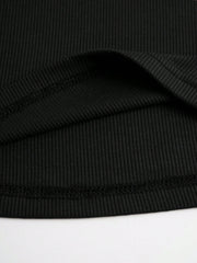 Essnce Women's Solid Color Slim Fit Long Sleeve Ribbed T-shirt - WestLine Apparel