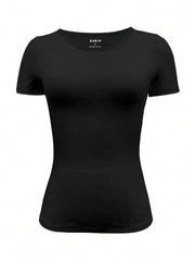 Essnce Women's Solid Color Slim Fit T-Shirt - WestLine Apparel