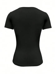 Essnce Women's Solid Color Slim Fit T-Shirt - WestLine Apparel