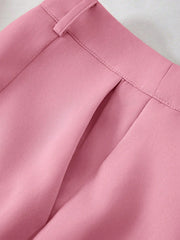 LUNE Solid Color Single-Breasted Long Sleeve Suit Jacket And Pants, Elegant Suit Set - WestLine Apparel