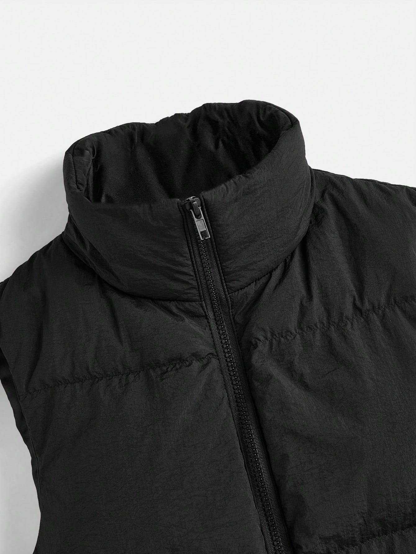 PETITE Zip Up Crop Vest Padded Coat - WestLine Apparel