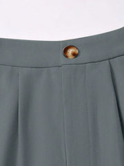 Privé Apricot Colored Long Sleeve Lapel Blazer Suit Set For Women , Bussines Casual Women - WestLine Apparel