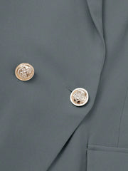 Privé Apricot Colored Long Sleeve Lapel Blazer Suit Set For Women , Bussines Casual Women - WestLine Apparel