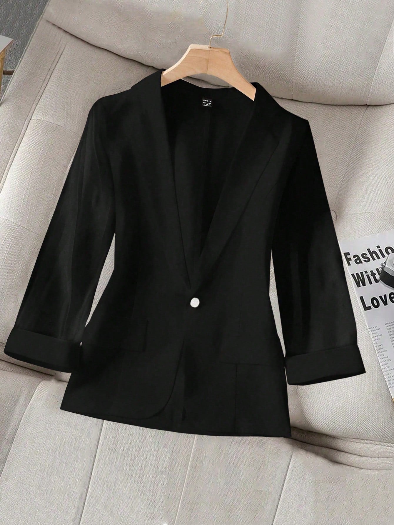 Privé Ladies' Fashionable Summer Long Sleeve Blazer Jacket With Patchwork Design - WestLine Apparel