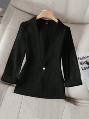 Privé Ladies' Fashionable Summer Long Sleeve Blazer Jacket With Patchwork Design - WestLine Apparel