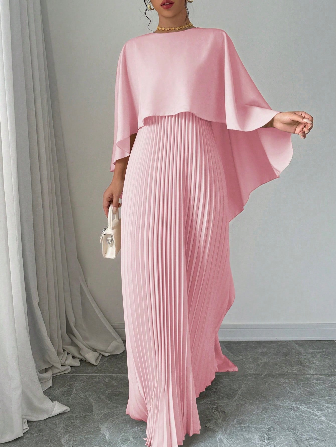 Privé Women Plain Color Shawl Collar Elegant Casual Dress, Vacation - WestLine Apparel