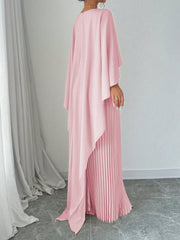 Privé Women Plain Color Shawl Collar Elegant Casual Dress, Vacation - WestLine Apparel