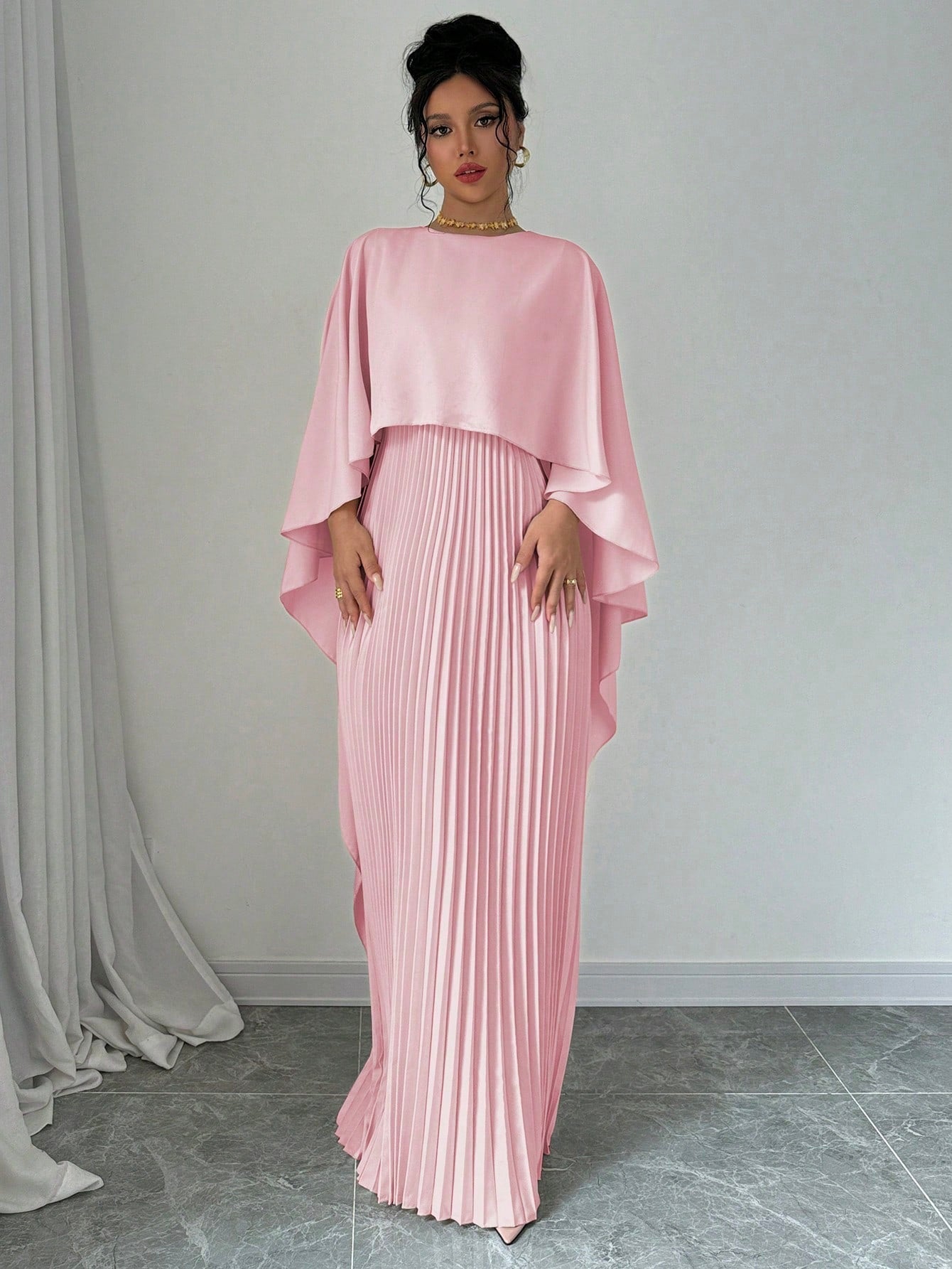 Privé Women Plain Color Shawl Collar Elegant Casual Dress, Vacation - WestLine Apparel