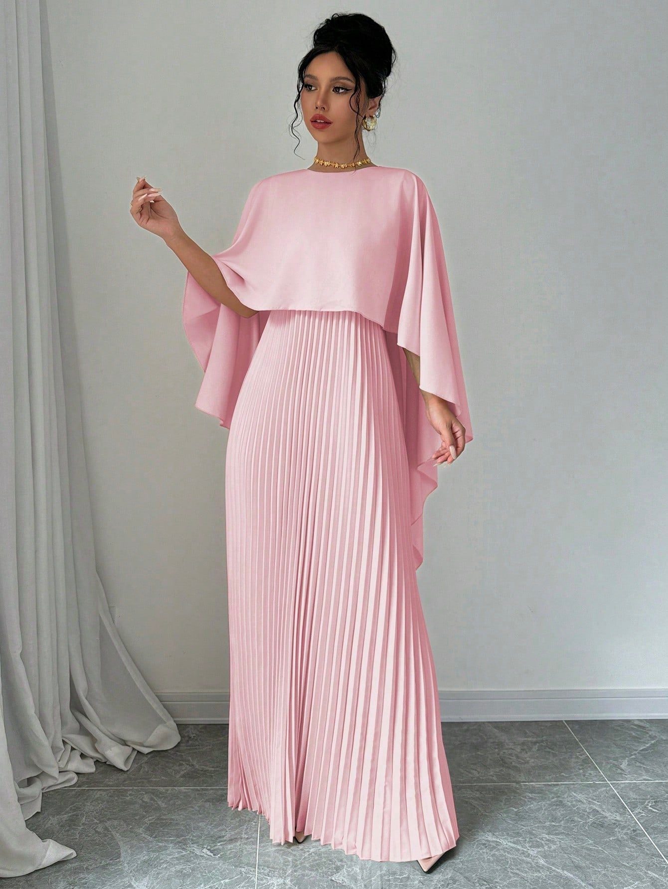 Privé Women Plain Color Shawl Collar Elegant Casual Dress, Vacation - WestLine Apparel