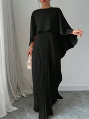 Privé Women Plain Color Shawl Collar Elegant Casual Dress, Vacation - WestLine Apparel