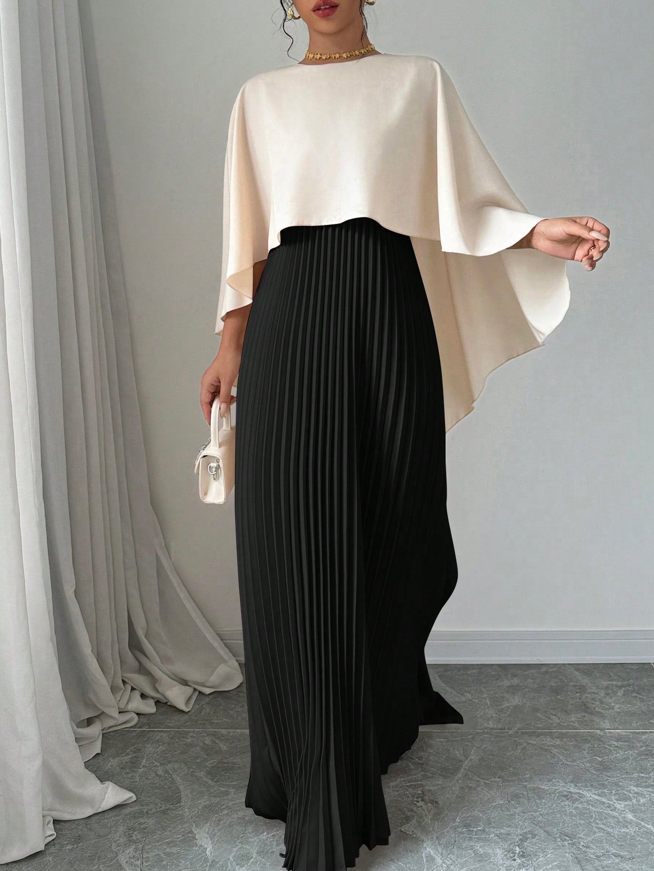 Privé Women Plain Color Shawl Collar Elegant Casual Dress, Vacation - WestLine Apparel