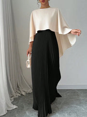 Privé Women Plain Color Shawl Collar Elegant Casual Dress, Vacation - WestLine Apparel