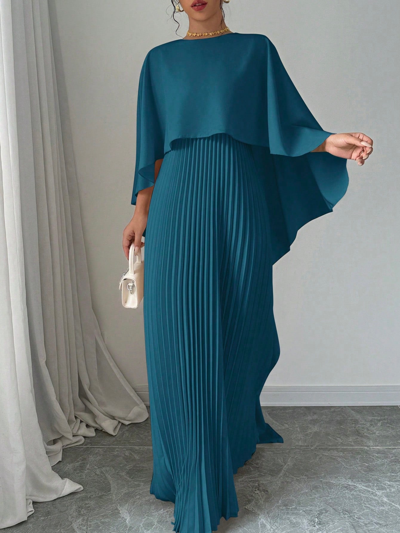 Privé Women Plain Color Shawl Collar Elegant Casual Dress, Vacation - WestLine Apparel