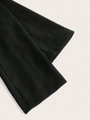 Privé Women's Casual Solid Color Turndown Collar Double-Breasted Wool Coat, Autumn/Winter - WestLine Apparel