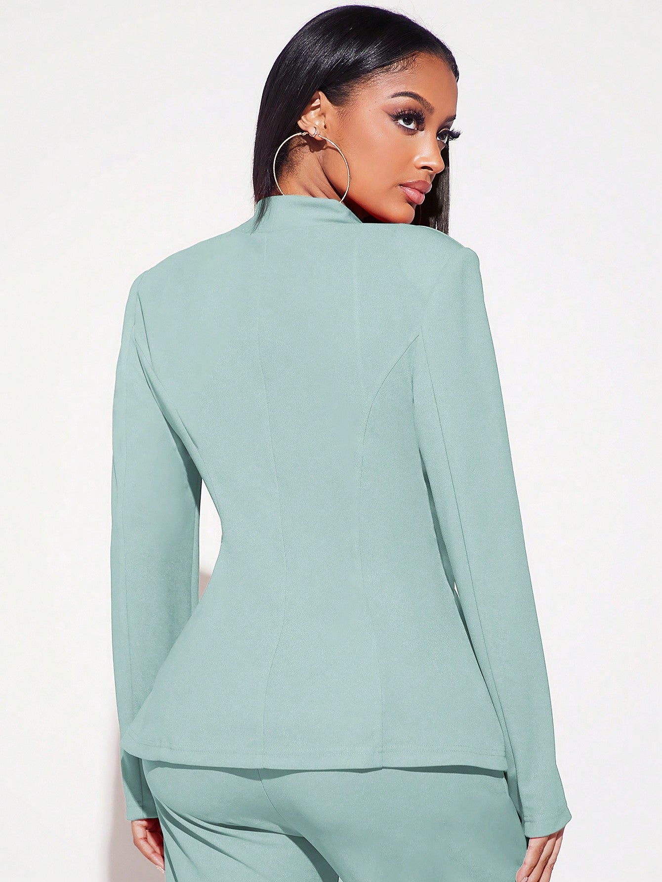 SXY Ladies' Single Breasted Blazer With Rounded Collar - WestLine Apparel