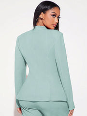 SXY Ladies' Single Breasted Blazer With Rounded Collar - WestLine Apparel