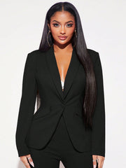 SXY Ladies' Single Breasted Blazer With Rounded Collar - WestLine Apparel