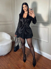 SXY Ladies' Single Breasted Blazer With Rounded Collar - WestLine Apparel