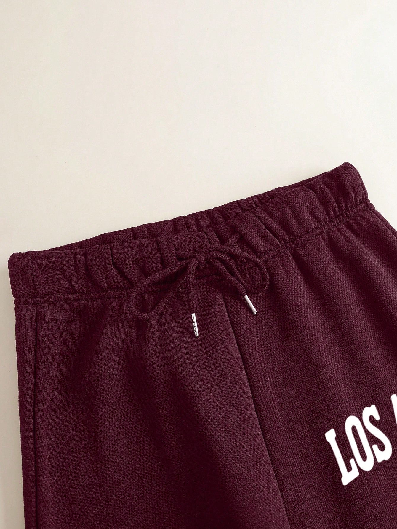 Slayr 2pcs Women's Casual Letter Printed Drawstring Hoodie And Sweatpants Set, Autumn Winter - WestLine Apparel