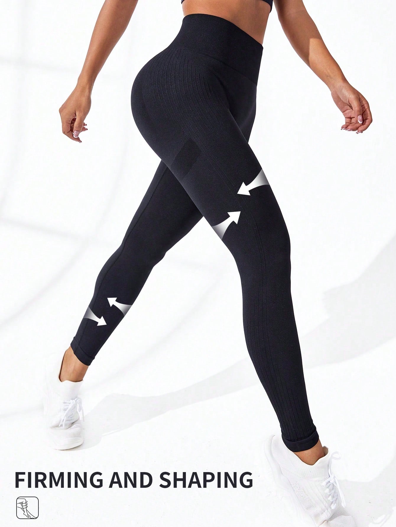 Sport Studio Solid Tummy Control Sports Leggings - WestLine Apparel