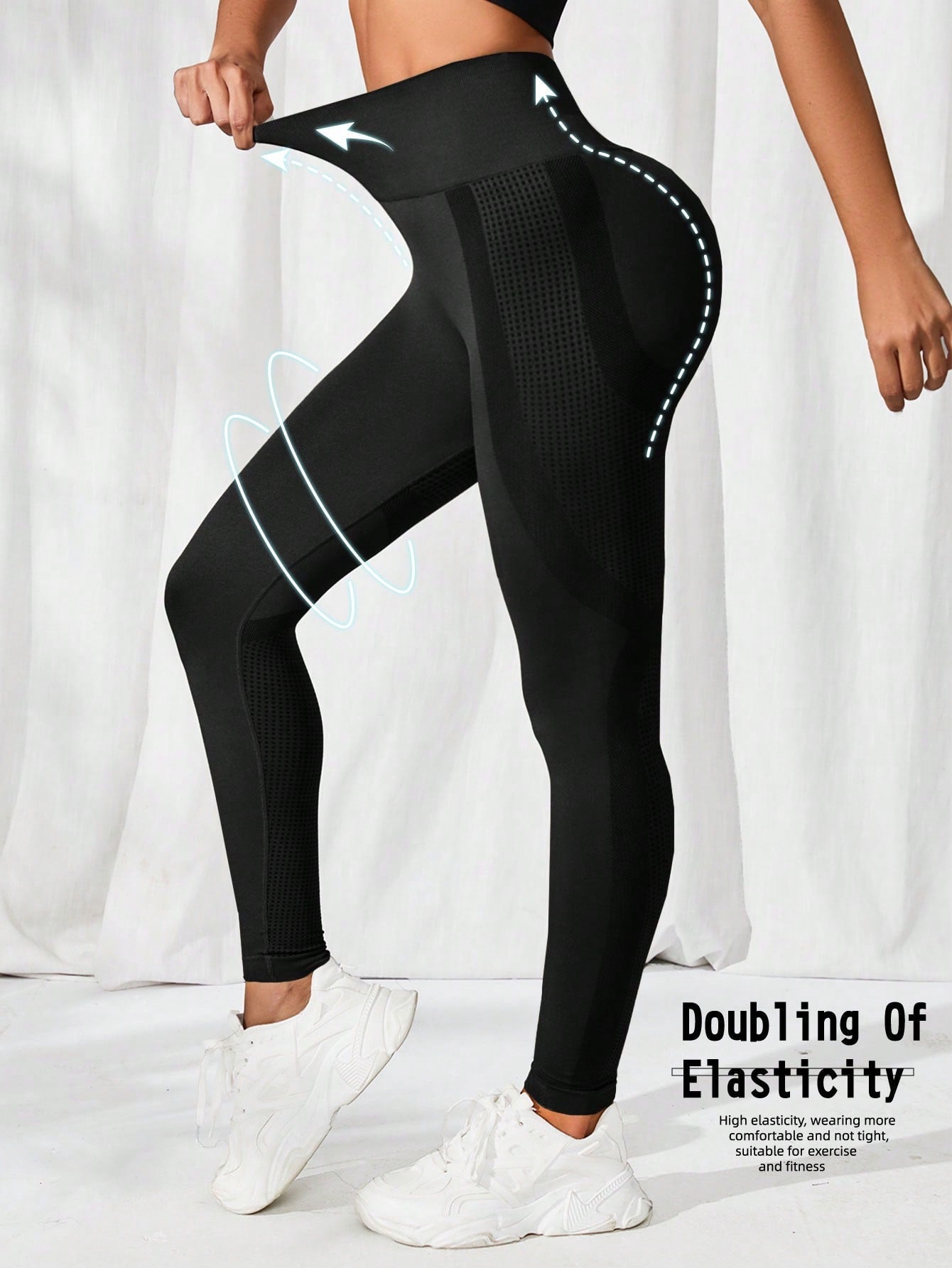 Sport Studio Wide Waistband Sports Leggings - WestLine Apparel