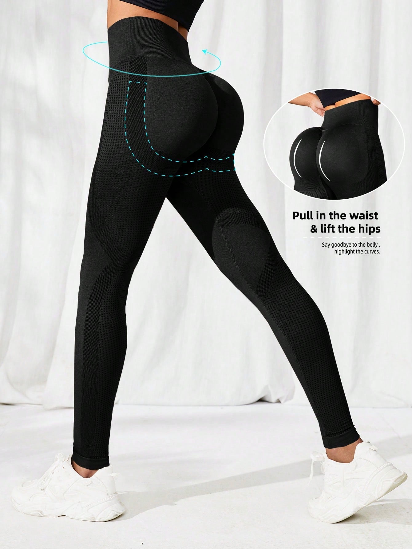Sport Studio Wide Waistband Sports Leggings - WestLine Apparel