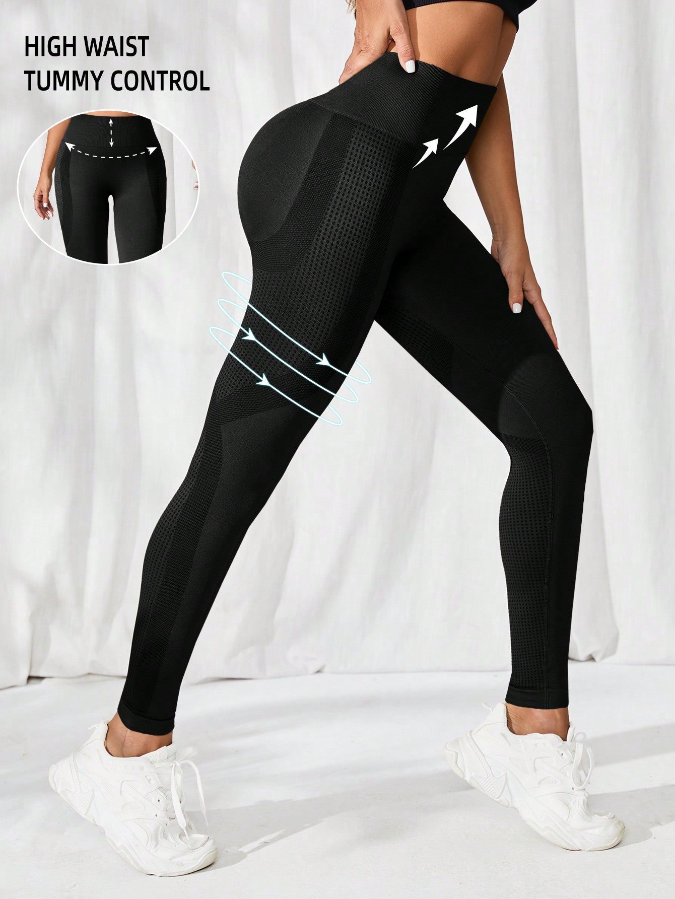 Sport Studio Wide Waistband Sports Leggings - WestLine Apparel