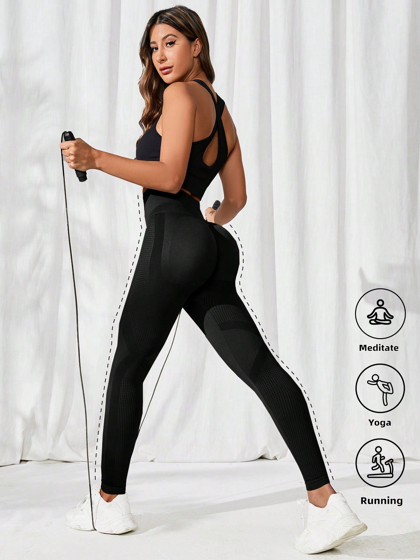 Sport Studio Wide Waistband Sports Leggings - WestLine Apparel