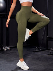 Sport Studio Wide Waistband Sports Leggings Butt Lift Spandex - WestLine Apparel