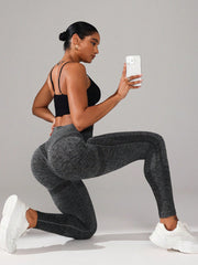 Sport Studio Women High Waist Seamless Elastic Sports Leggings - WestLine Apparel