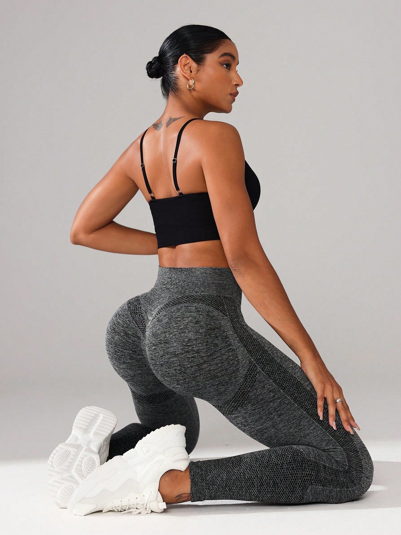 Sport Studio Women High Waist Seamless Elastic Sports Leggings - WestLine Apparel